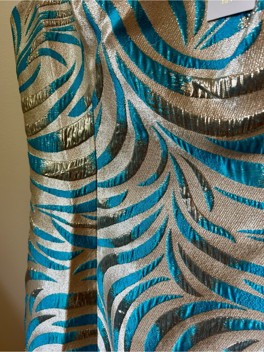 Lilly Pulitzer Faylinn Shift Dress Breezy Aqua Midnight Sparks Brocade 10 NWT - Picture 11 of 14